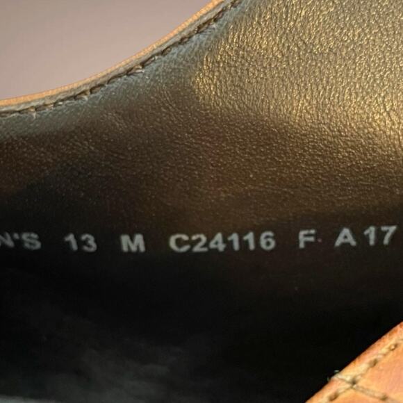 Men's 13M COLE HAN Tan Leather Modern Essentials Classic Wingtip Oxford, EUC - Picture 12 of 12